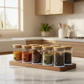 Smart spice storage jars organizer - lifestyle kitchen shot